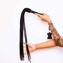 Плеть Scandal из натуральной кожи черная, 75 см 