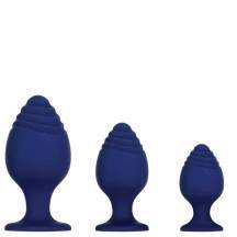 Набор анальных пробок Evolved Get Your Groove On рельефные с присоской, синие. Нет в наличии Набор анальных пробок Evolved Get Your Groove On рельефные с присоской, синие