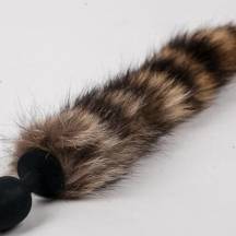 Пробка силиконовая с полосатым хвостом 4sexdream, черный