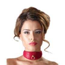 Ошейник из перфорированной кожи Bad Kitty, красный. Нет в наличии Ошейник из перфорированной кожи Bad Kitty, красный