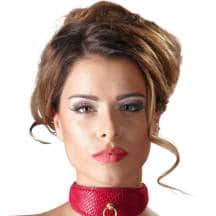 Ошейник из перфорированной кожи Bad Kitty, красный. Нет в наличии Ошейник из перфорированной кожи Bad Kitty, красный