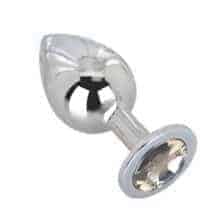 Анальная пробка с серым кристаллом Erotic Fantasy High Sky большая, серебристый Анальная пробка с серым кристаллом Erotic Fantasy High Sky большая, серебристый