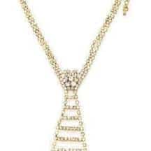 Галстук из кристаллов Ann Devine Executive Rhinestone Tie, золотистый