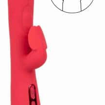 Вибратор-кролик с двухсторонней осцилляцией CalExotics Throb Flutter, красный Вибратор-кролик с двухсторонней осцилляцией CalExotics Throb Flutter, красный
