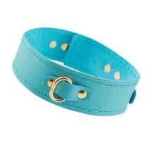 Ошейник Pecado BDSM однослойный, голубой