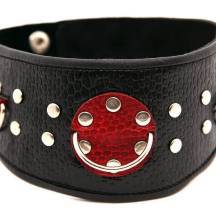 Ошейник кожаный с клепками