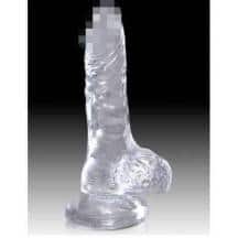 Фаллоимитатор Pipedream King Cock Clear с мошонкой и присоской 15.2 см, бесцветный