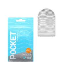 Мастурбатор Tenga Pocket Wave Line, голубой