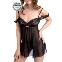 Комбинация бэби-долл Erolanta Sofia, черная, 42-44. Нет в наличии Комбинация бэби-долл Erolanta Sofia, черная, 42-44