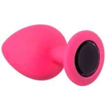 Анальная пробка Lola Games Emotions Cutie Large, розовая с черным стразом Анальная пробка Lola Games Emotions Cutie Large, розовая с черным стразом