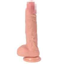 Фаллоимитатор Real Dual Layer с мошонкой на присоске 23 см, телесный