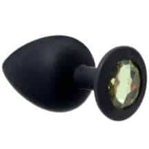 Анальная пробка Lola Games Emotions Cutie Large, черная с золотистым стразом Анальная пробка Lola Games Emotions Cutie Large, черная с золотистым стразом