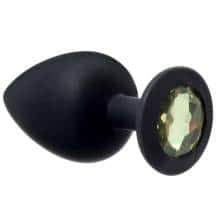 Анальная пробка Lola Games Emotions Cutie Large, черная с золотистым стразом Анальная пробка Lola Games Emotions Cutie Large, черная с золотистым стразом