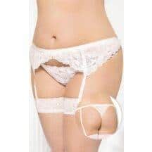 Пояс для Чулок и Стринги Soft Line кружевные белые, XL-XXXL. Нет в наличии Пояс для Чулок и Стринги Soft Line кружевные белые, XL-XXXL