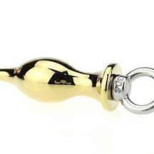 Анальная пробка с кольцом 4sexdream, 10,5 см, золотистый