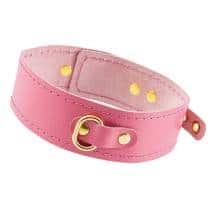Ошейник Pecado BDSM однослойный, розовый