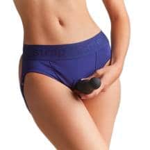 Трусики для страпона Strap-on-me Heroine Harness M, синие