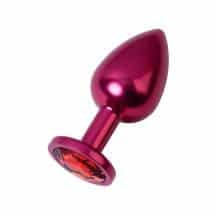 Металлическая анальная втулка Metal by Toyfа с красным кристаллом, красная. Нет в наличии Металлическая анальная втулка Metal by Toyfа с красным кристаллом, красная