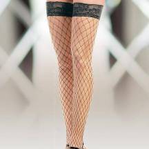 Чулки в крупную сетку (с силик. полосками) черные-M. Нет в наличии Чулки в крупную сетку (с силик. полосками) черные-M