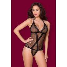 Боди Obsessive 876-TED-1 teddy, Чёрный, S/M