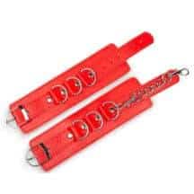 Наручники с кольцами и заклепками Пикантные штучки, красные. Нет в наличии Наручники с кольцами и заклепками Пикантные штучки, красные