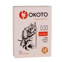 Презервативы Okoto Thin Extra Soft, 3 шт Презервативы Okoto Thin Extra Soft, 3 шт