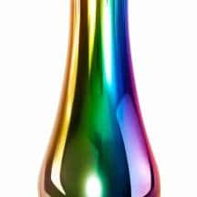 Анальная пробка Evolved Rainbow Metal L с разноцветным кристаллом, разноцветная