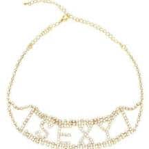 Ошейник из кристаллов Ann Devine с надписью Sexy, золотистый . Нет в наличии Ошейник из кристаллов Ann Devine с надписью Sexy, золотистый