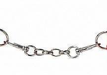 Наручники с заклепками Shots Media Ouch! Leather Cuffs, красные