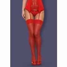 Чулки Obsessive S800 красный, S\M. Нет в наличии Чулки Obsessive S800 красный, S\M
