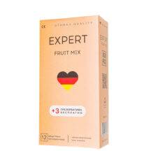 Презервативы цветные ароматизированные Amor Expert Fruit Mix, 12 шт + 3 шт