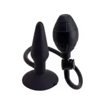 Анальная пробка с расширением Inflatable Butt Plug L, черный