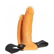 Страпон полый для двойного проникновения Джага-Джага №8 17.1 см, телесный. Нет в наличии Страпон полый для двойного проникновения Джага-Джага №8 17.1 см, телесный