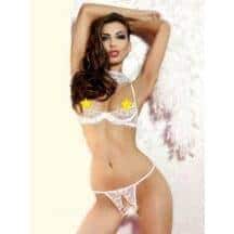 Комплект белья с открытой грудью и контактными стрингами Anais Hope, белый, M. Нет в наличии Комплект белья с открытой грудью и контактными стрингами Anais Hope, белый, M