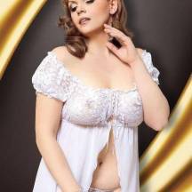 Пеньюар и Стринги Soft Line Josephine белые, XL. Нет в наличии Пеньюар и Стринги Soft Line Josephine белые, XL