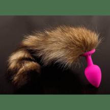 Анальная пробка Пикантные штучки с хвостом енота, розовая. Нет в наличии Анальная пробка Пикантные штучки с хвостом енота, розовая
