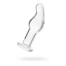 Анальная пробка Sexus Glass с изогнутым кончиком, бесцветный