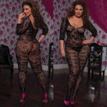 Кружевной Цветочный Кэтсьюит Вязанный Крючком - XL. Нет в наличии Кружевной Цветочный Кэтсьюит Вязанный Крючком - XL