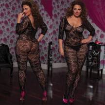 Кружевной Цветочный Кэтсьюит Вязанный Крючком - XL. Нет в наличии Кружевной Цветочный Кэтсьюит Вязанный Крючком - XL