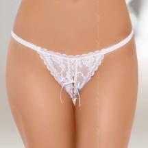 Трусики SoftLine кружевные, белые, S/L