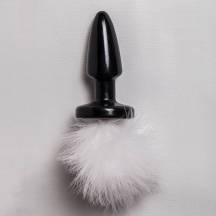 Анальная пробка с хвостом White Bunny 4sexdream, черный. Нет в наличии Анальная пробка с хвостом White Bunny 4sexdream, черный