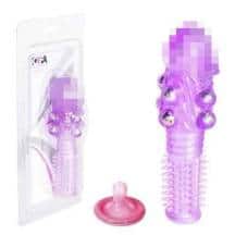 Стимулирующая насадка с бусинами, фиолетовая. Нет в наличии Стимулирующая насадка с бусинами, фиолетовая