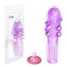 Стимулирующая насадка с бусинами, фиолетовая. Нет в наличии Стимулирующая насадка с бусинами, фиолетовая