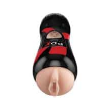 Мастурбатор-вагина в тубе с вибрацией Pipedream PDX Elite Pussy Stroker, телесный 