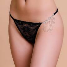 Трусики со стразами Joli Candice, черный, OS