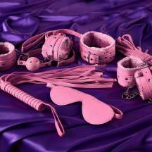 Набор для ролевых игр Eromantica: маска, наручники, оковы, ошейник, флоггер, кляп