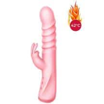 Фрикционный вибратор-кролик с нагревом Erocome Columba, розовый. Нет в наличии Фрикционный вибратор-кролик с нагревом Erocome Columba, розовый