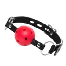 Кляп-шар с отверстиями для дыхания Anonymo by Toyfа, красный