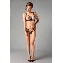 Комплект черный: бюст, пояс и стринги Carla set L/XL. Нет в наличии Комплект черный: бюст, пояс и стринги Carla set L/XL