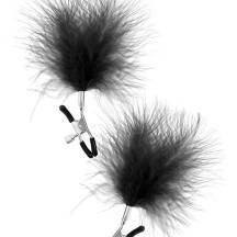 Зажимы для сосков с перьями Concorde Sweet Caress, черные. Нет в наличии Зажимы для сосков с перьями Concorde Sweet Caress, черные